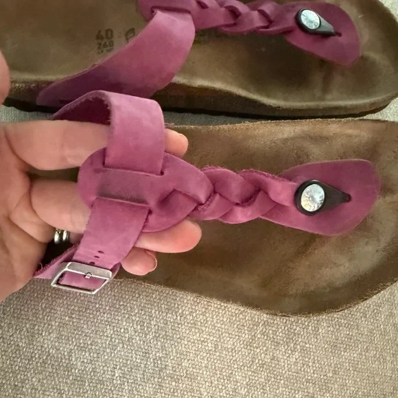 Birkenstock Pink Braided Sandals - Picture 3 of 6